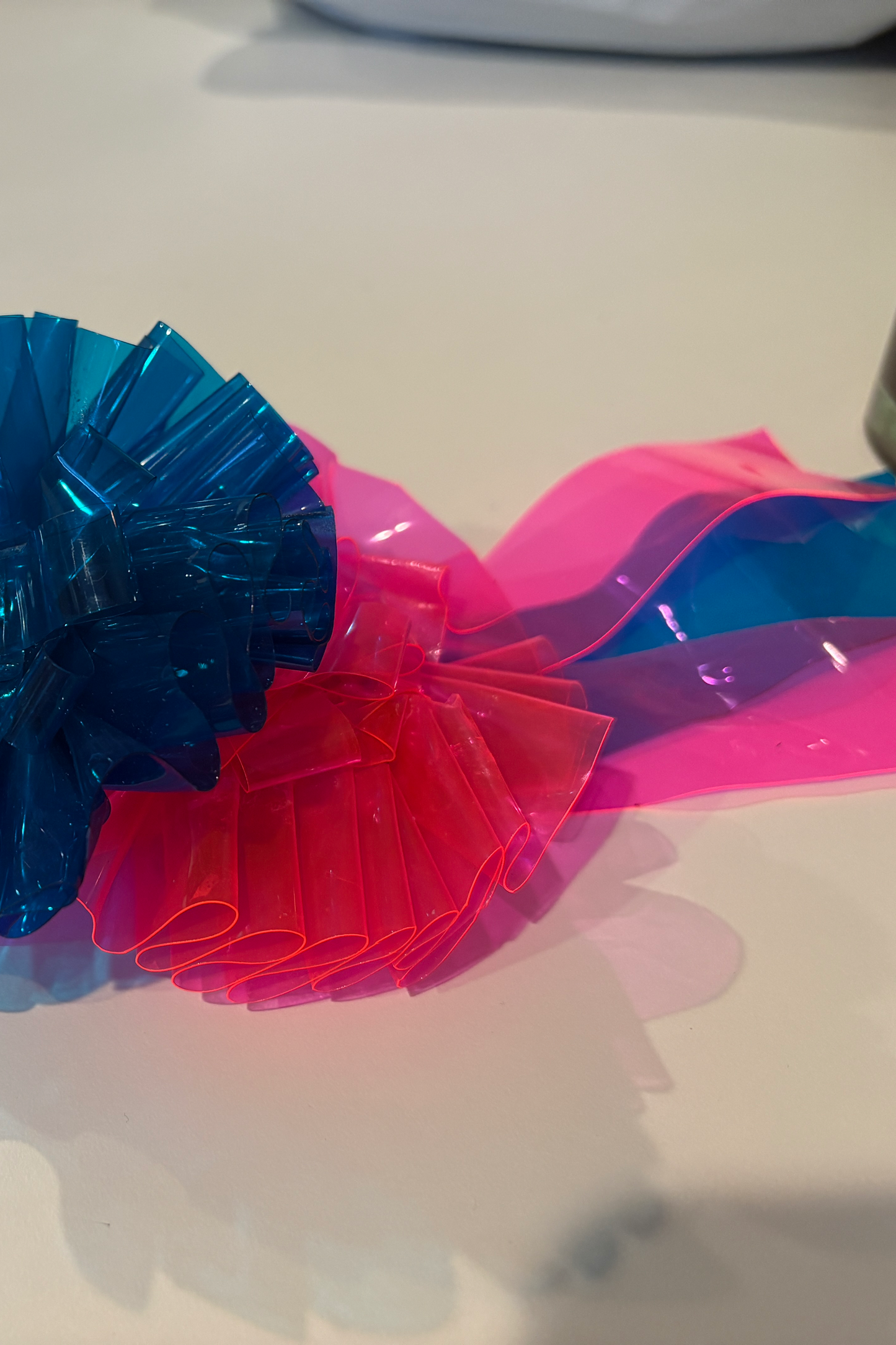 Vinyl Ribbon Rosette Clip