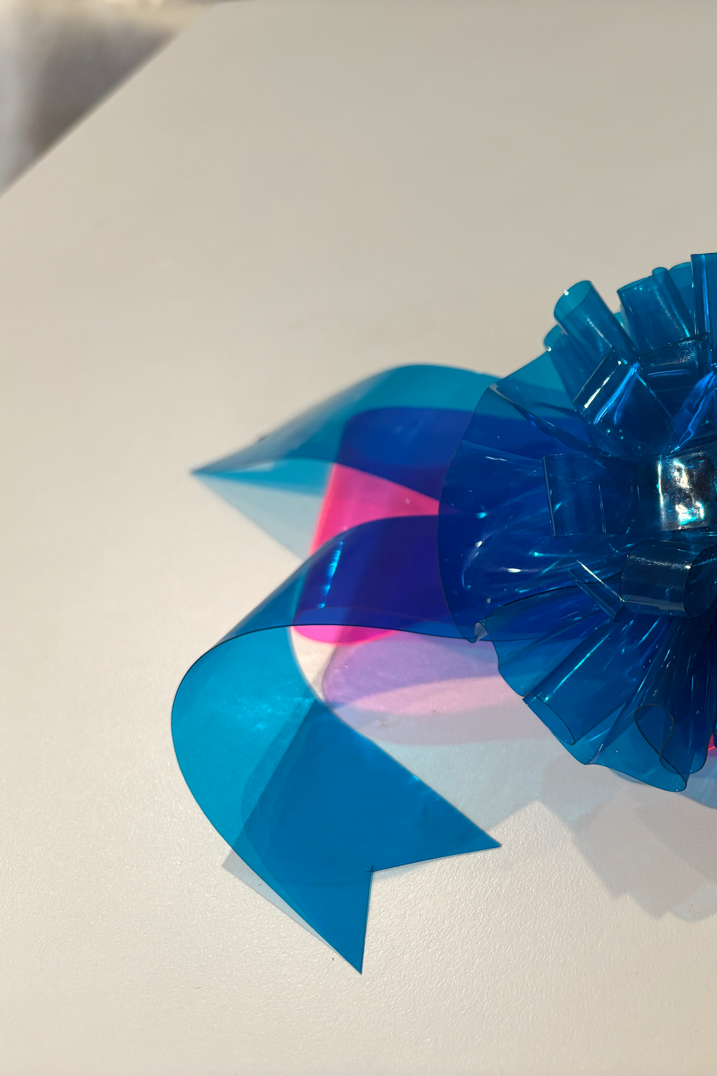 Vinyl Ribbon Rosette Clip