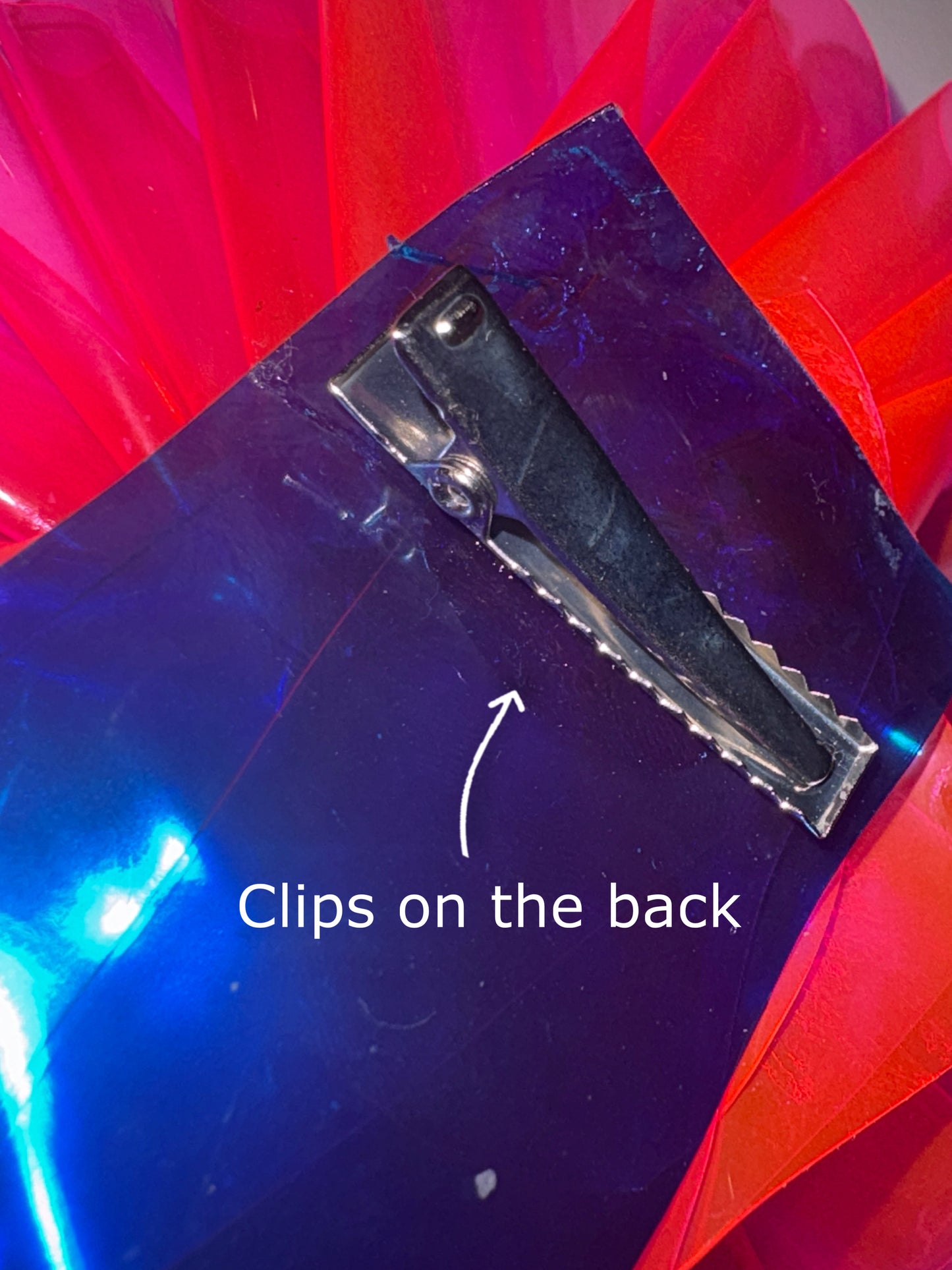 Vinyl Ribbon Rosette Clip